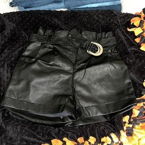 Pleather shorts